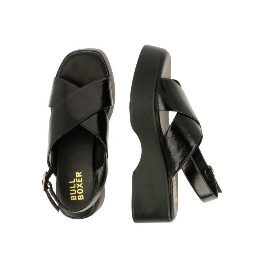 Bullboxer Plateau Sandal Black 179002F2S_Blcktd