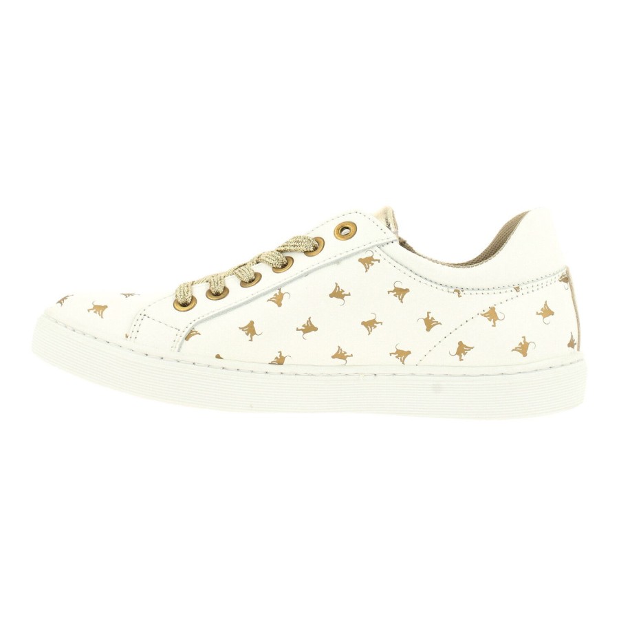 Bullboxer Sneaker White/Gold Ahm024E5L_Whpnkb