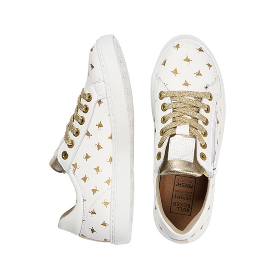 Bullboxer Sneaker White/Gold Ahm024E5L_Whpnkb