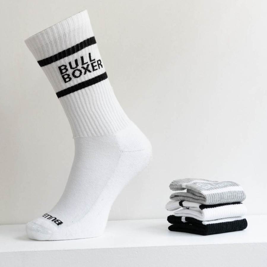 Bullboxer Socks Men White/Black/Gray 3-Pack