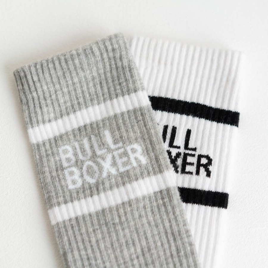 Bullboxer Socks Women White/Grey 2-Pack