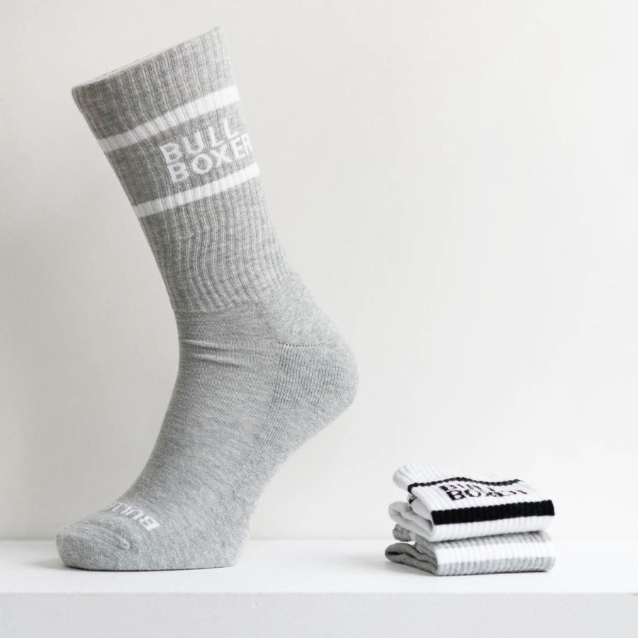 Bullboxer Socks Women White/Grey 2-Pack