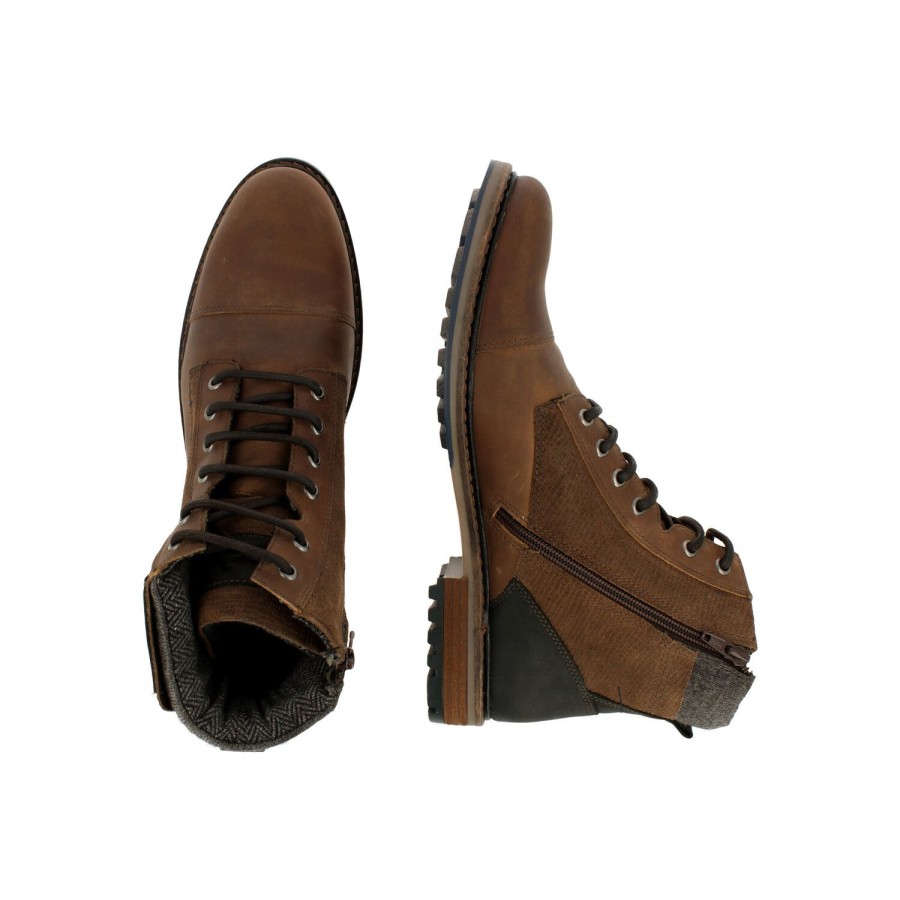 Bullboxer Lace Up Brown/Black 791I85508Ddbbksu