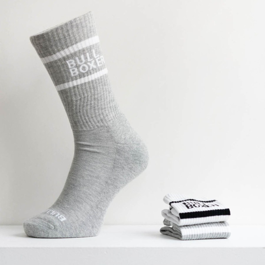 Bullboxer Socks Men White/Grey 2-Pack