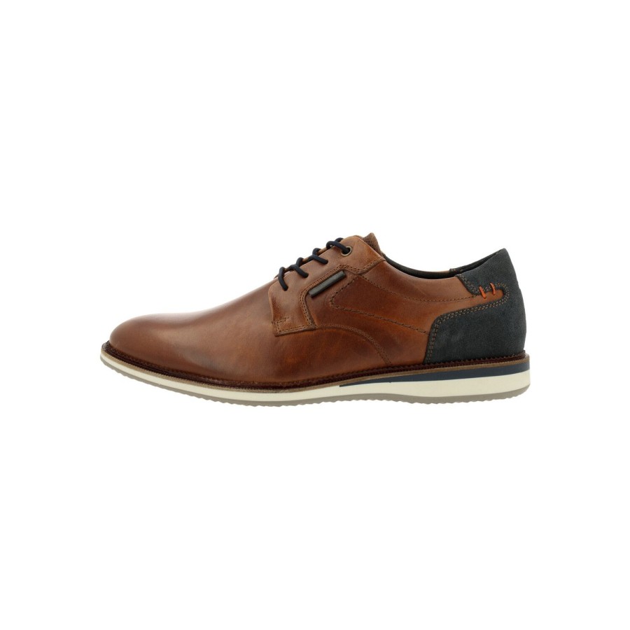 Bullboxer Lace Up Cognac/Navy 633K21101Aconasu