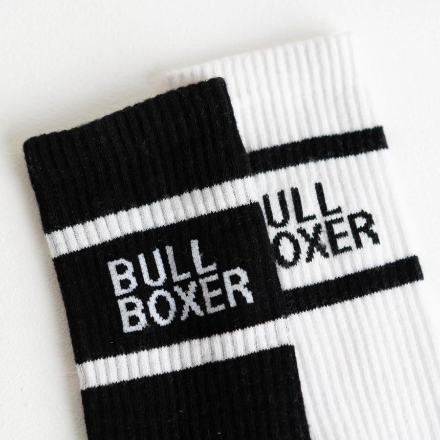 Bullboxer Socks Men Black/White 2-Pack