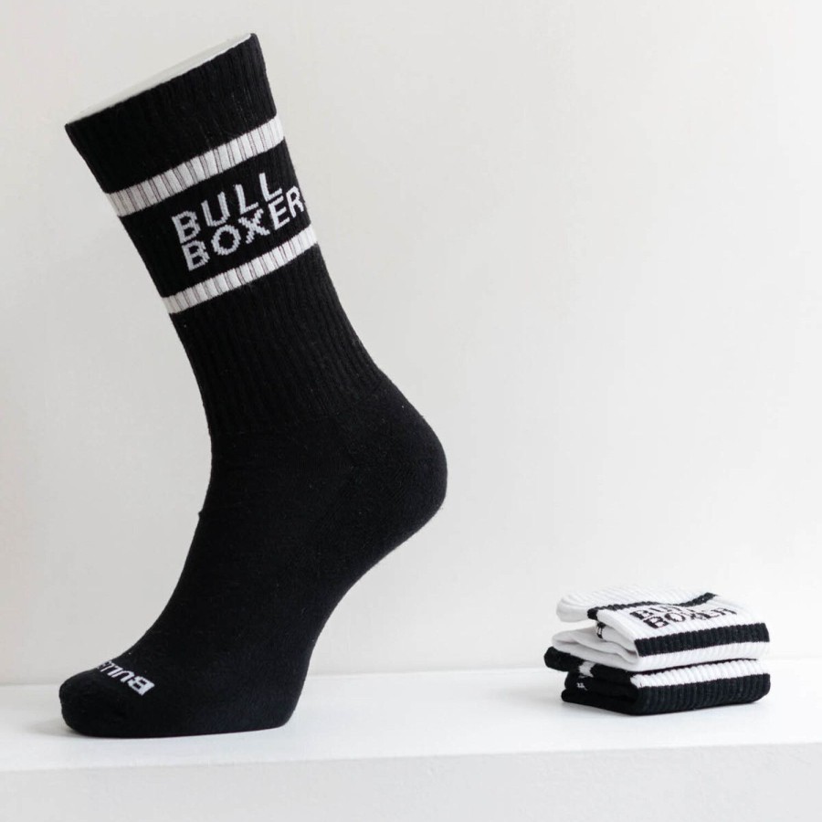 Bullboxer Socks Men Black/White 2-Pack