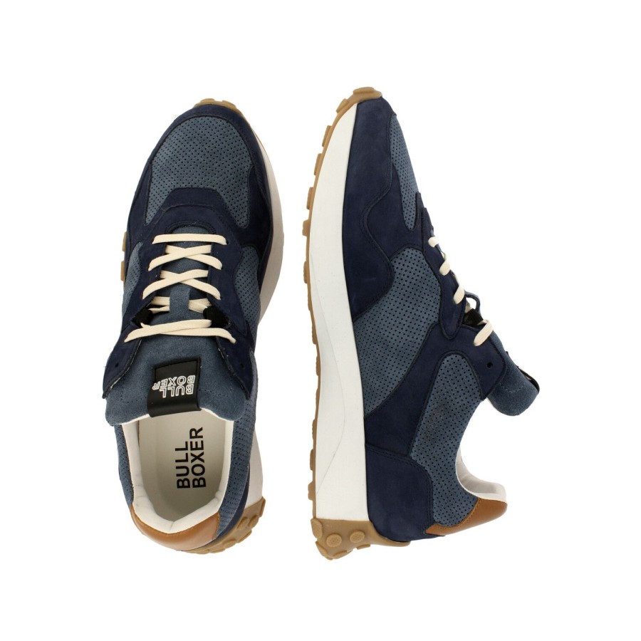 Bullboxer Sneaker Low Blue/Tan 170P21384Abluesu