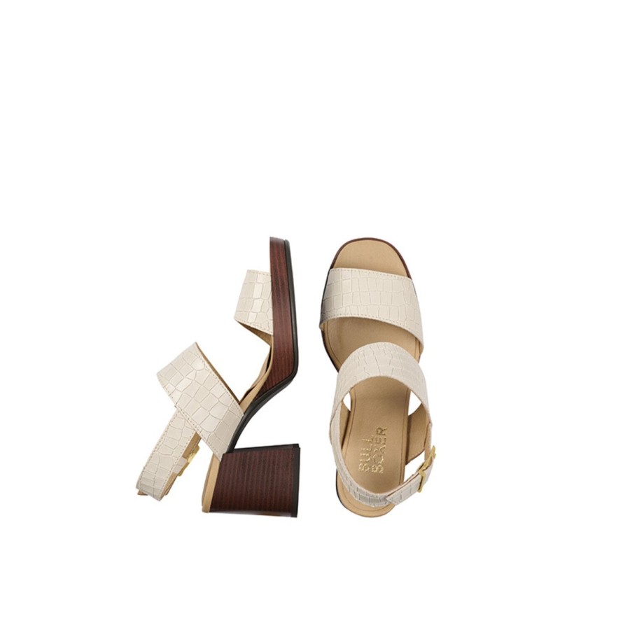 Bullboxer Sandal With Heel Offwhite 256001E2L_Cremtd