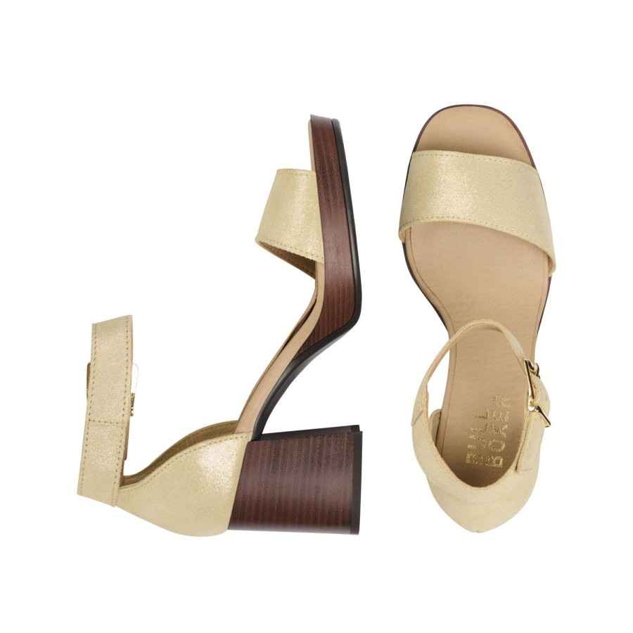 Bullboxer Sandal With Heel Gold 256000E2L_Plattd